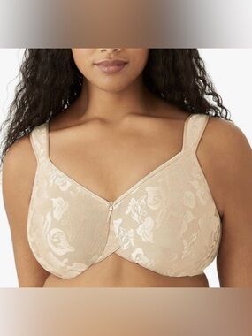 WACOAL 85567 Women’s Awareness Full Figure Seamless Underwire Bra 40DDD Beige